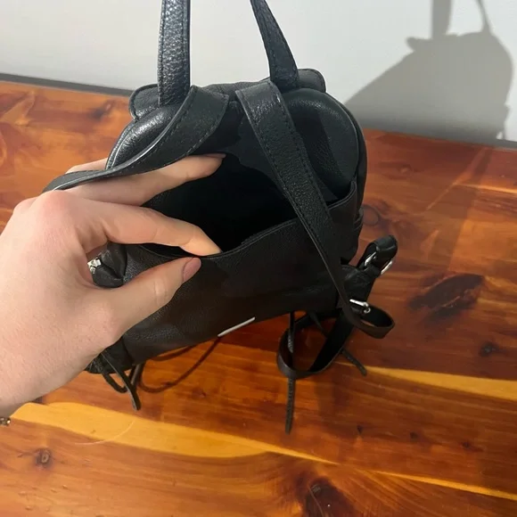 Black Leather Women's Backpack - Picture 4 of 9